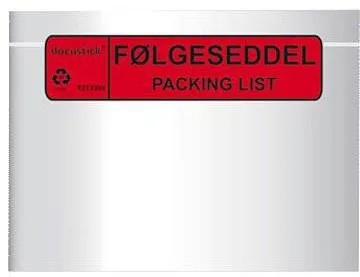 Docustick Standard delivery note pocket w/print C5 225 mm x 165 mm