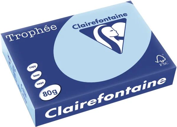 Q-connect Trophee Copy Paper A4 80g Pastel Blue 500 Sheets